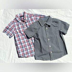 Like new Janie and Jack and Oshkosh Boys Plaid Button-Down Shirts size 2t